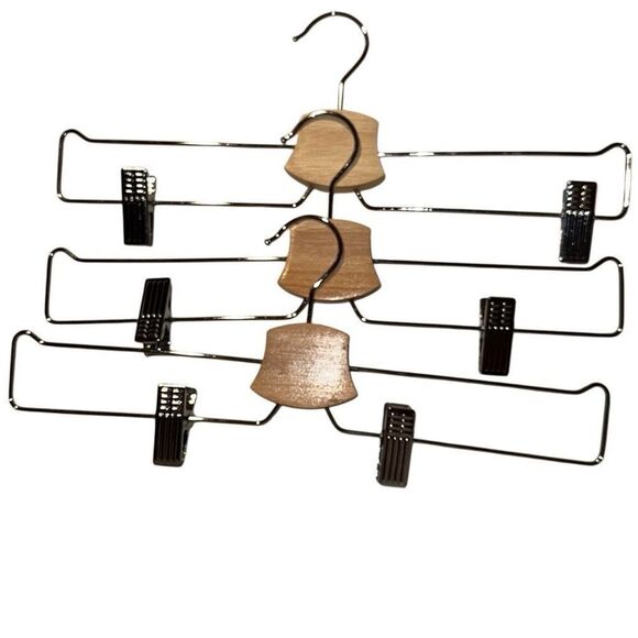 Closet, organizing set of 5 Multipurpose pant, tie, and belt, hangers - Picture 1 of 12